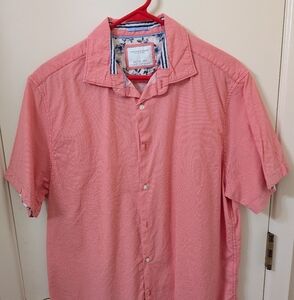 Denim & Flower Red Casual Button Down Shirt